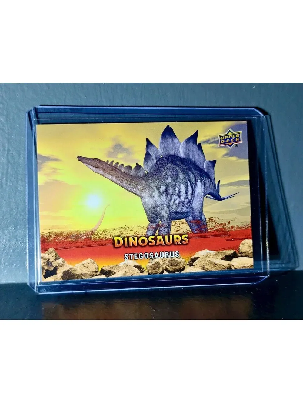 2015 Upper Deck Dinosaurs Stegosaurus Extinction Red Parallel #6 Card